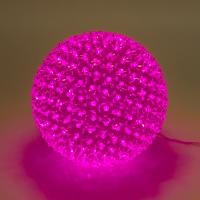 Гирлянда Led новогодняя ШАР розовый, 300 LED ламп, 25 см.