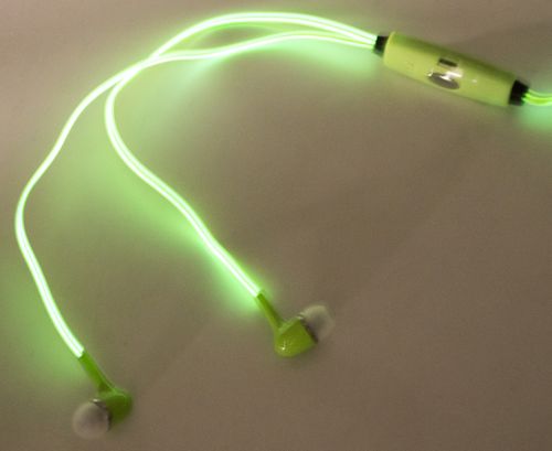 Наушники светящиеся в такт музыке зеленые